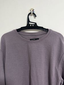 Purple Striped Sweatshirt