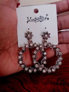 Floral Hoop Earrings