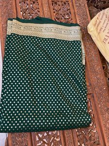 New Party Wear Designer Green Saree