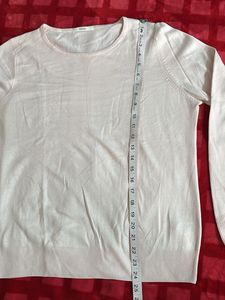 Light Pink Knit Sweater - Minimalist Style