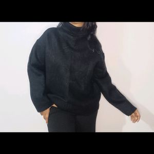Black High Neck Sweater