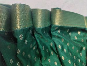 Dark Green Heavy Look Festival Saree