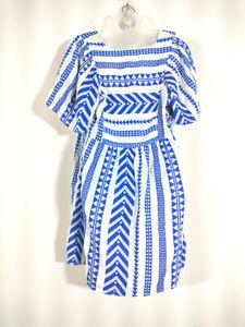 White and Blue Tunic Top (Women&#39;s)