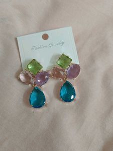 Gemstone Drop Earrings