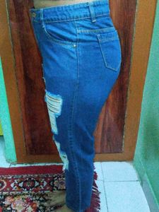 Distressed High-Waisted Jeans