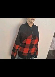 Plaid Bomber Jacket