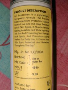 Dr. Algar Lightweight Gel Sunscreen SPF 55+
