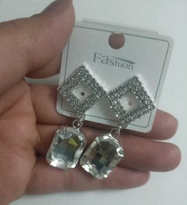 Diamond Silver Earrings