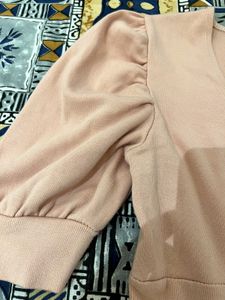 Blush Pink Puff Sleeve Top