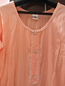 Small Peach Kurta For Women Unworn