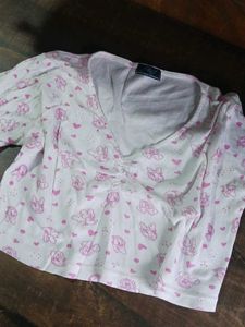 Cute Cartoon Print Top