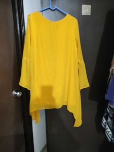 Global Desi Yellow Tunic Dress - Size Xl