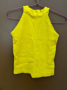 Yellow Knitted Tank Top