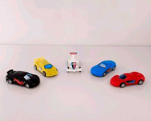 5 Plastic Toy Car Set
