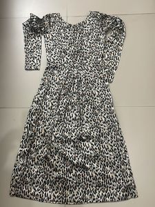 Lepard Print Midi Dress