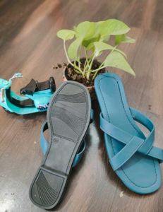 Blue Criss-Cross Flats