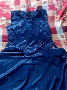 Elegant Navy Blue Party Dress For Girls New Cutie