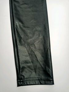 Black Leather Leggings Free Size fit 30 to 3
