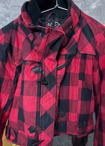 Red &amp; Black Plaid Jacket