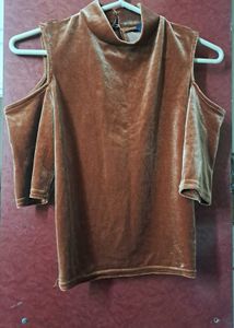 Off Shoulder Velvet Top