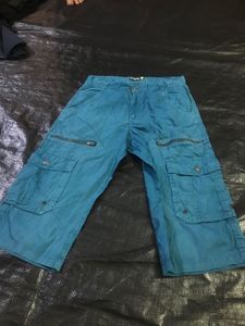 Blue Cargo Shorts