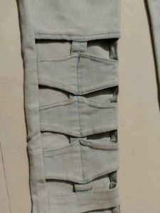 Cutout Detail Jeans