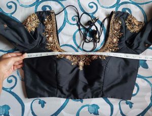 Black Maggam Work Blouse