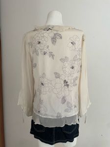 Floral Print Sheer Blouse