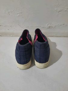 Navy Quilted Slip-On Sneakers