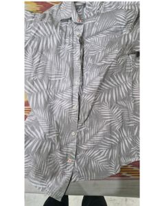 Highlander Grey Casual Half Sleeve Shirt, Size - S