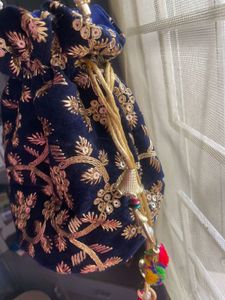 Velvet Potli With Hand Work