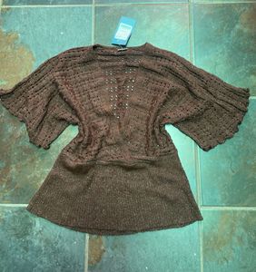 Cute brown top- MAX fashion
