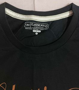 Mens Black Printed Tshirt