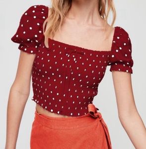 Polka Dot Crop Top