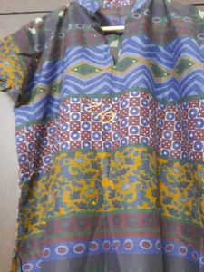 Vintage Print Mini Kurta