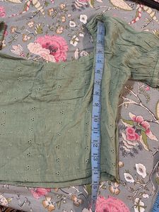 Green Off-Shoulder Top