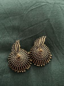 Lotus Jhumka Earrings