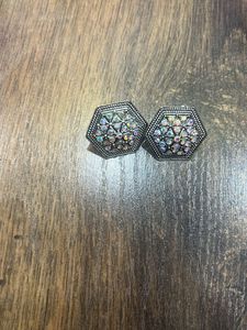 Hexagon Stud Earrings