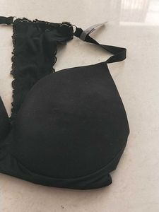 34D Black Lace Detail Bra