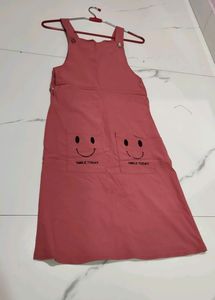 Pink Dungree Dress