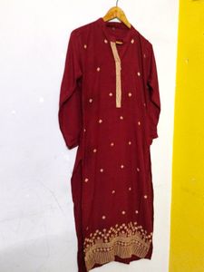 Round Collar Neck Long Kurtas For Women