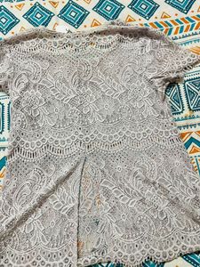 Women Lavender Crochet Top