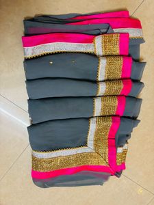 Elegant Grey Saree