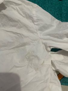 Zara White Crop Tie Top