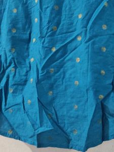 Festive Blue Polka Dot Ethnic Kurti
