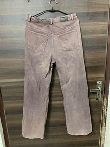 Brown straight cut jeans