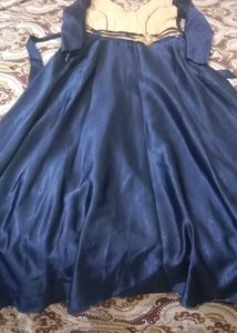 Elegant Navy &amp; Gold Party Dress