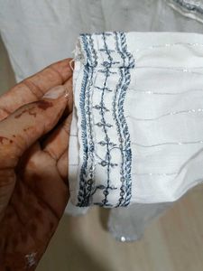 White Embroidered Kurta