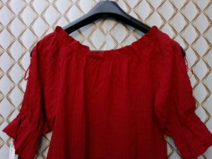 New With Tag Rust Korean Premium Bardot