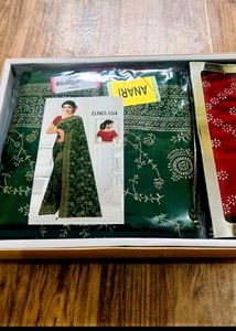 Dark Green Silk Saree